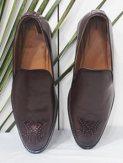 SOLID BROWN CLASSIC MENS LOAFERS