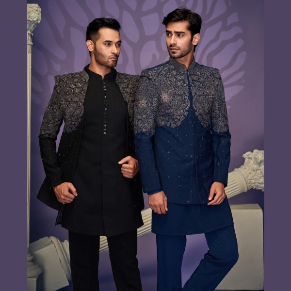 bridalwear, bride, designer sherwani, Ethnicwear, groom, groomsherwani, groomwear, indo, indowestern, jodhpuri, kurtaset, latest sherwani, menssuit, safa pagari, Sherwani, Suits, wedding, weddingwear,handwork