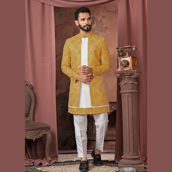 Bridalwear , Bride , Designer Sherwani , Ethnicwear , Groom , Groomsherwani , Groomwear , Indo , Indowestern , Jodhpuri , Kurtaset , Latest Sherwani , Menssuit , Safa Pagari , Sherwani , Suits , Wedding , Weddingwear,haldi